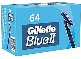 Духи, Парфюмерия, косметика Набор одноразовых станков для бритья с двойным лезвием, 64шт - Gillette Blue II