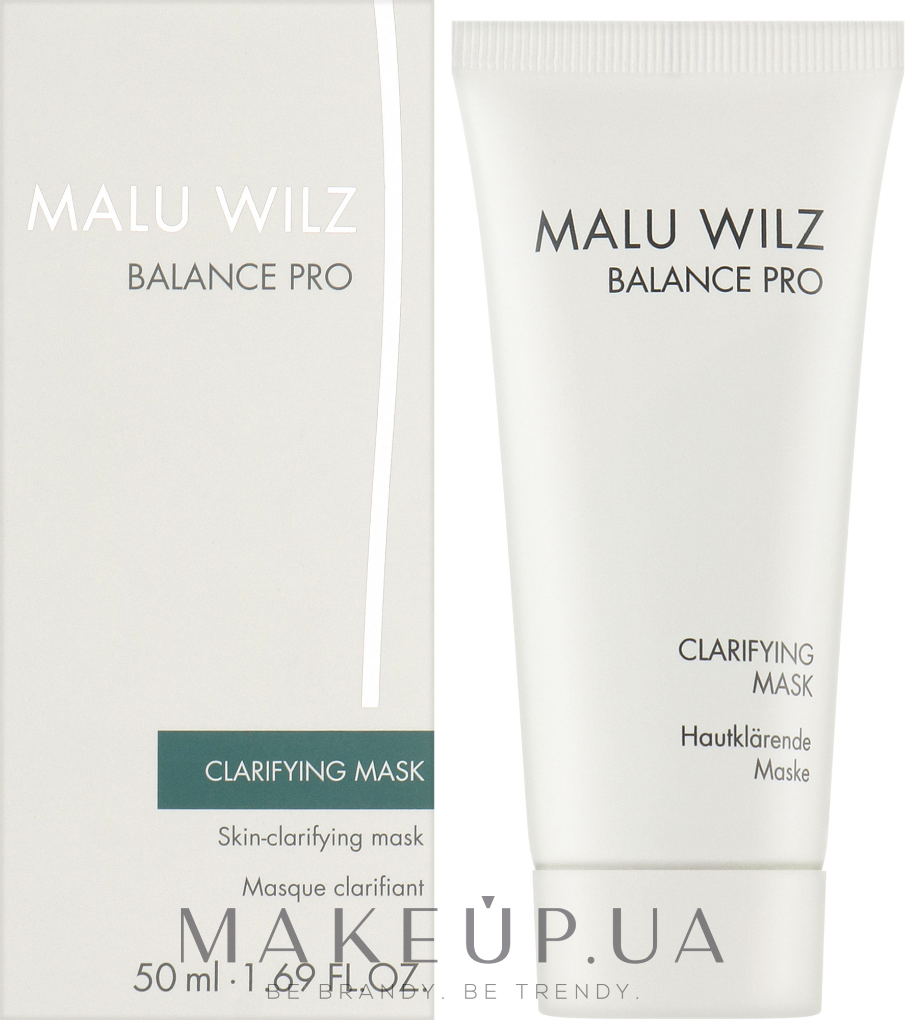 Осветляющая глиняная маска для лица - Malu Wilz Balance Pro Clarifying Mask — фото 50ml