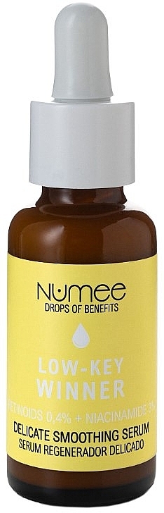 Ніжна розгладжувальна сироватка для обличчя - Numee Game Drops of Benefits Low-Key Winner Delicate Smoothing Serum — фото N1