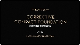 Компактна тональна основа для обличчя - Korres Activated Charcoal Corrective Compact Foundation — фото N2