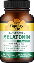 Витаминно-минеральный комплекс "Мелатонин 3 мг" - Country Life Melatonin  — фото N1