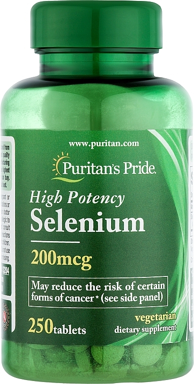 Дієтична добавка "Селен", 200 mcg - Puritan's Pride Hight Potency Selenium — фото N2