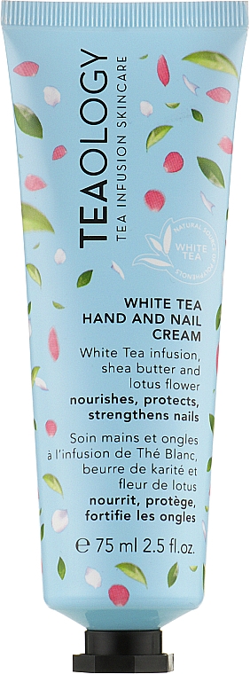 Крем для рук і нігтів з білим чаєм - Teaology White Tea Hand & Nail Cream — фото N1