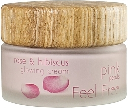 Духи, Парфюмерия, косметика Крем для лица с экстрактом розы - Feel Free Pink Petals Rose & Hibiscus Glowing Cream 