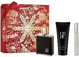 Carolina Herrera CH Men - Набор (edt/100ml + ash/balm/100ml + edt/10ml) — фото N1