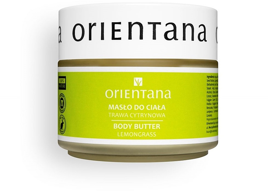 Масло для тела "Лимонная трава" - Orientana Lemongrass Body Butter — фото N1