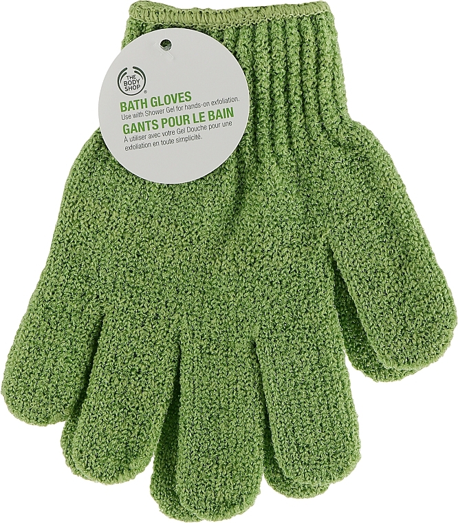 Зеленая перчатка-мочалка для душа - The Body Shop Exfoliating Bath Gloves