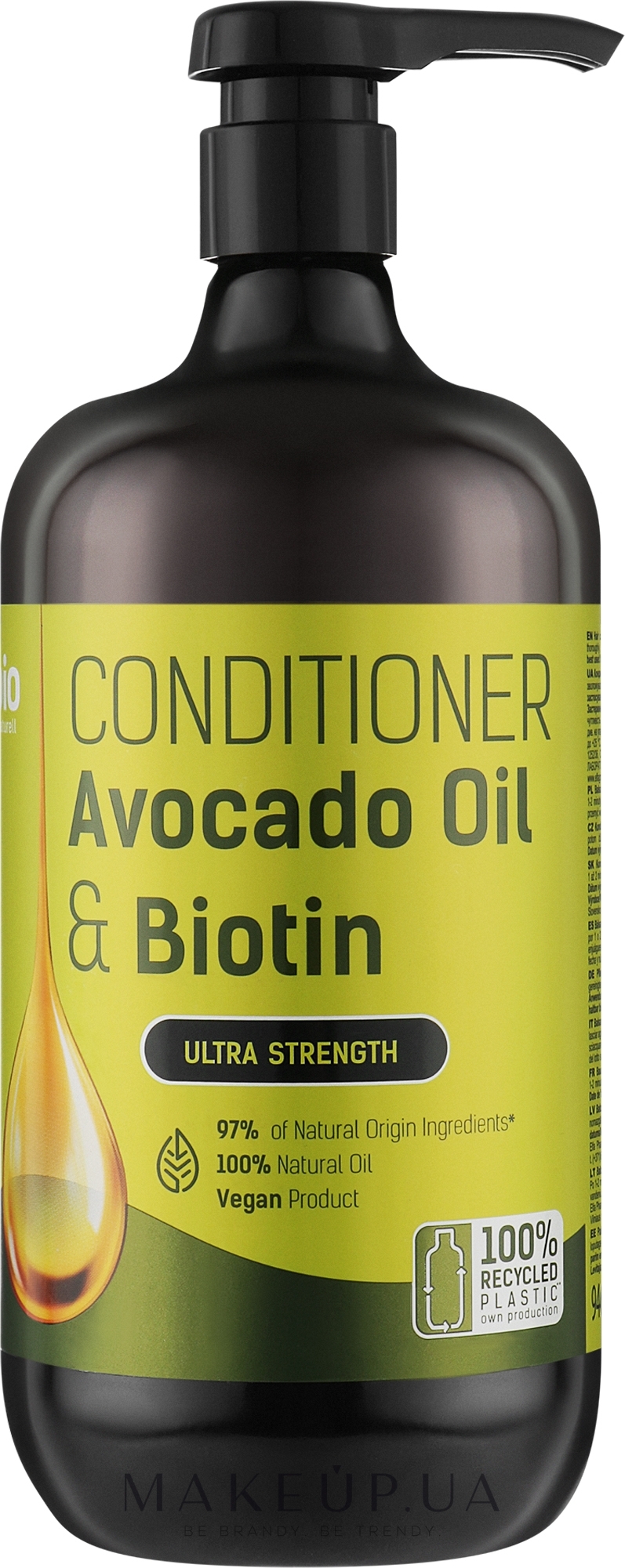 Кондиционер для волос "Ультрасила" - Bio Naturell Avocado Oil & Biotin Conditioner — фото 946ml