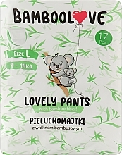 Бамбукові підгузки-трусики, L (9-14 кг), 17 шт. - Bamboolove Lovely Pants — фото N1