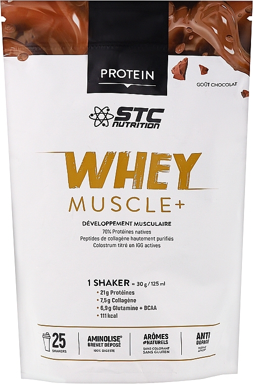 Протеин "Вей Мускул+", со вкусом шоколада - STC Nutrition Premium WHEY Muscle+ Protein Chocolate — фото N1