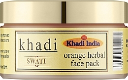 Духи, Парфюмерия, косметика УЦЕНКА Аюрведическая маска для лица с апельсином - Khadi Swati Ayurvedic Orange Face Pack *