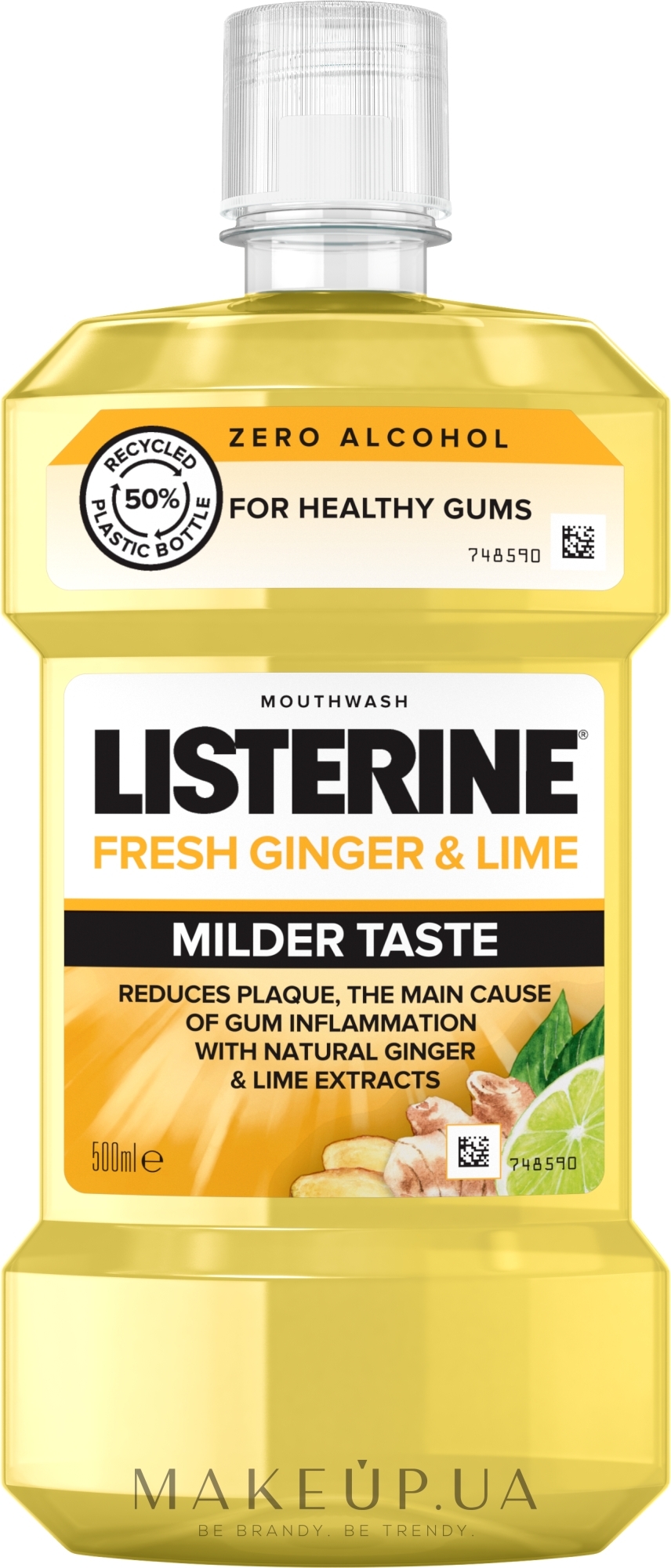 Ополаскиватель для полости рта "Свежесть имбиря и лайма" - Listerine Fresh Gindel & Lime Mouthwash — фото 500ml