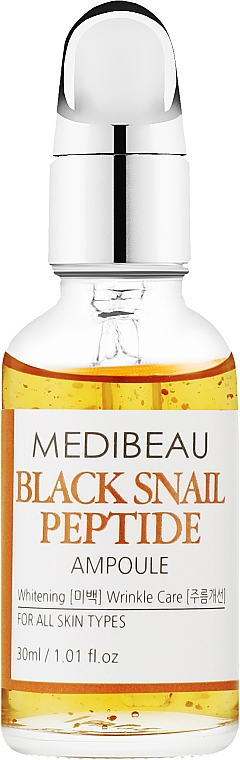 Омолоджувальна ампульна сироватка з муцином чорного равлика та пептидами - Medibeau Black Snail and Peptide Ampoule