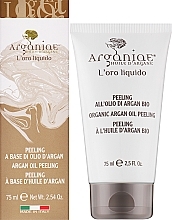 Пилинг с микросферами для лица и тела с органическим аргановым маслом - Arganiae L'oro Liquido Organic Argan Oil Peeling — фото N2