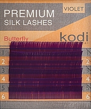 Накладные ресницы фиолетовые Butterfly B 0.15 (6 рядов: 12 mm) - Kodi Professional — фото N1