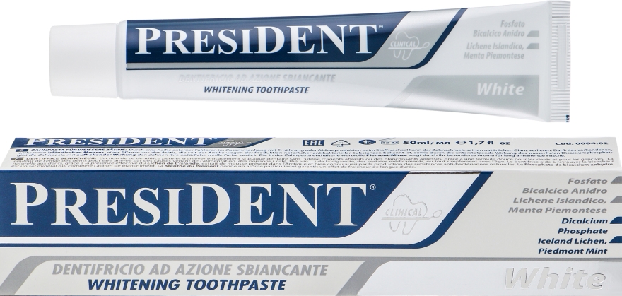 Зубная паста для отбеливания зубов "White Clinical" - PresiDENT  — фото N4