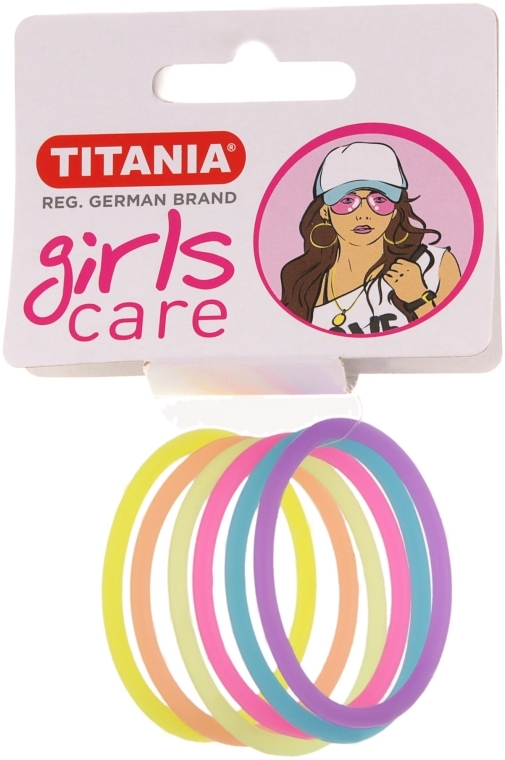 Набор разноцветных резинок для волос "Girls", 6 шт. - Titania — фото N1