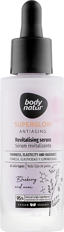 Відновлювальна сироватка для обличчя - Body Natur Superglow Antiaging Revitalising Serum — фото N1