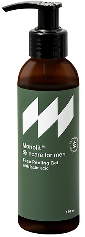 Гель-пілінг для обличчя, з молочною кислотою - Monolit Skincare For Men Face Peeling Gel With Lactic Acid