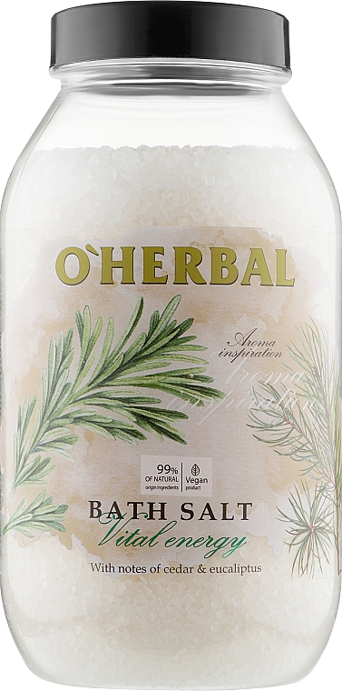Соль для ванн "Vital Energy" - O'Herbal Aroma Inspiration Bath Salt — фото N1