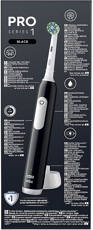 Електрична зубна щітка, чорна - Oral-B Pro 1 3D Cleaning Black — фото N4