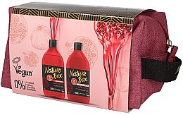 Парфумерія, косметика Набір - Nature Box Pomegranate Oil (shm/385ml + cond/385ml + bag)