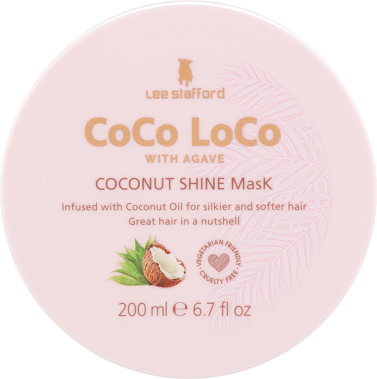 Зволожувальна маска для волосся - Lee Stafford Coco Loco With Agave Coconut Shine Mask — фото N1