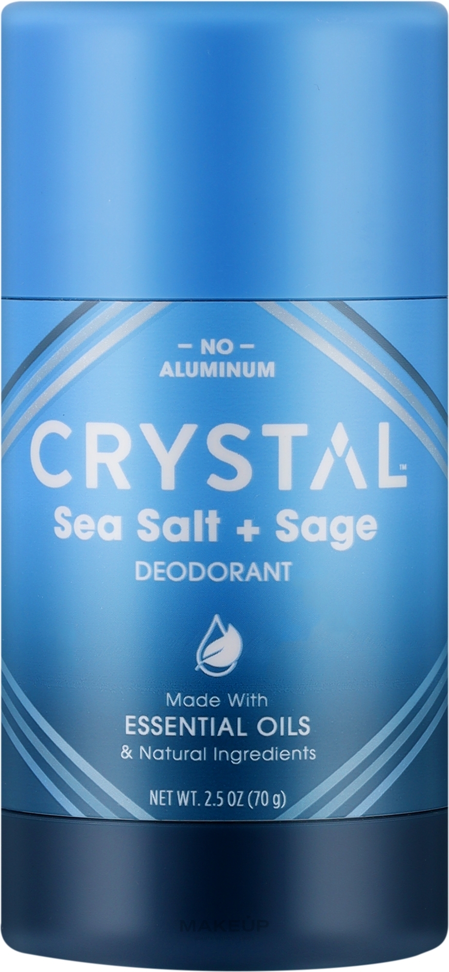 Дезодорант, обогащенный магнием, "Морская соль + шалфей" - Crystal Magnesium Enriched Deodorant Sea Salt + Sage — фото 70g