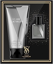 Парфумерія, косметика Victoria's Secret Him Platinum - Набір (edp/mini/7.5ml + b/lot/100ml)