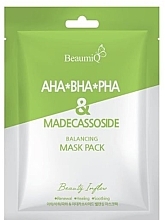 Парфумерія, косметика Маска для обличчя - BeaumiQ Mask Pack Aha/Bha/Pha & Madecassoside Mask Pack