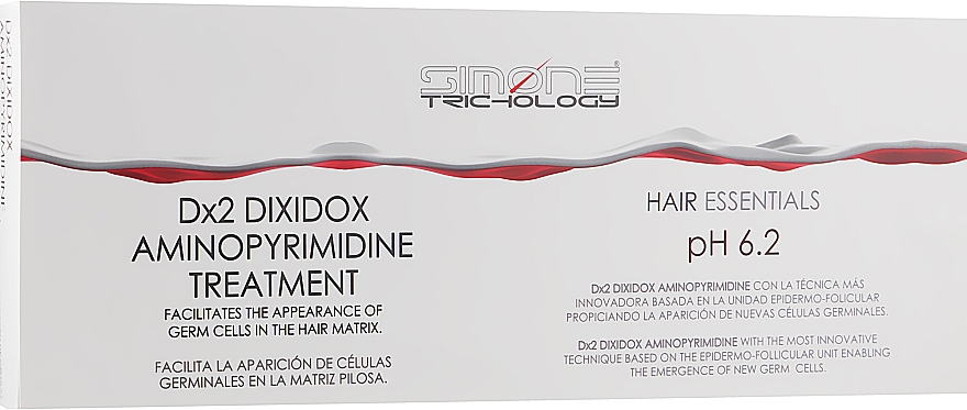 Ампулы «Диксидокс» против выпадения волос - Simone Trichology Dx2 Aminopyrimidine Treatment