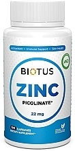 Парфумерія, косметика Дієтична добавка "Цинк піколінат", 22 мг - Biotus Zinc Picolinate