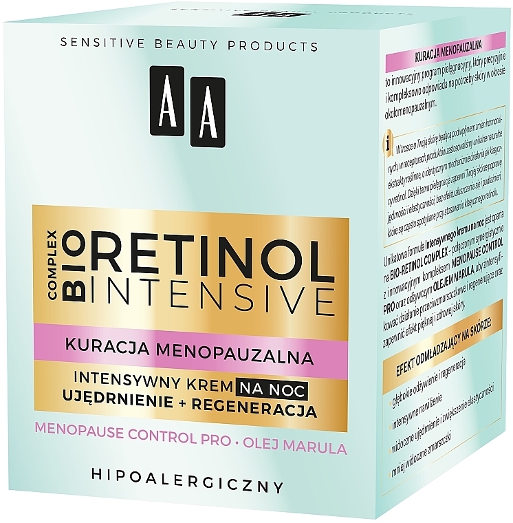 Интенсивный ночной крем с укрепляющим эффектом + регенерация - AA Retinol Intensive Cream — фото N3