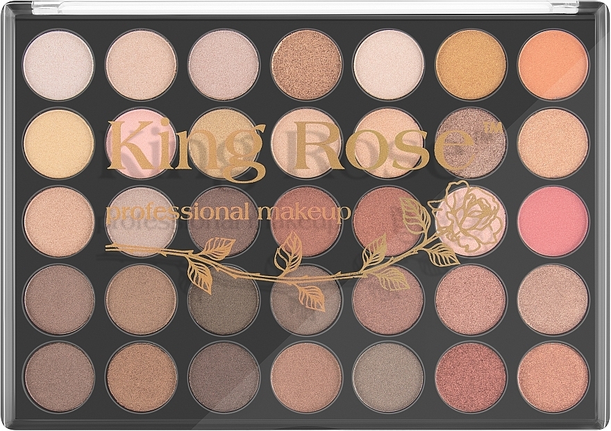 Палетка теней для век, 35 цветов - King Rose Eyeshadow Palette 35OS — фото N2