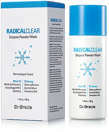 Энзимная пудра для умывания "Снежная королева" - Dr. Oracle Radical Clear Enzyme Powder Wash — фото N1