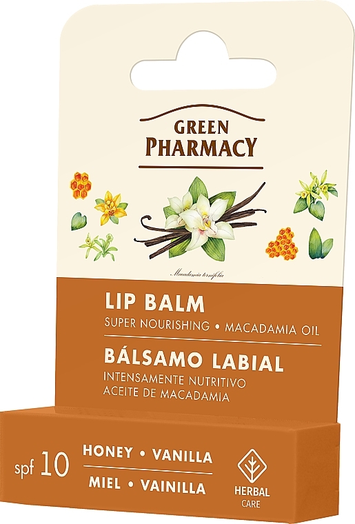 Бальзам для губ "Мед і ваніль" - Green Pharmacy Lip Balm With Honey And Vanilla