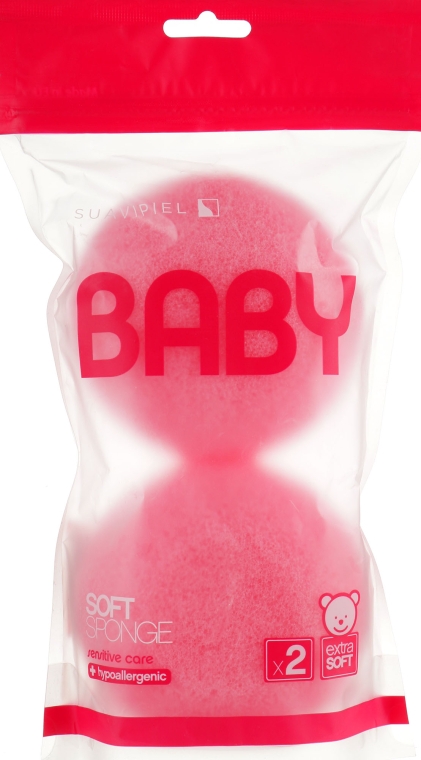 Набор мочалок для детей, розовые - Suavipiel Baby Soft Sponge — фото N1