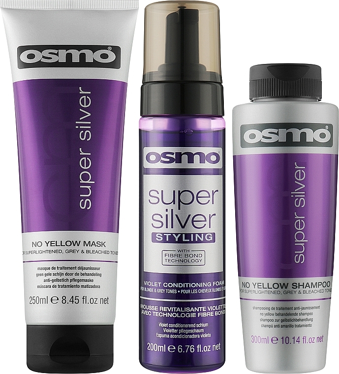 Набір - Osmo Super Silver (sh/300ml + h/mask/250ml + h/spr/200ml) — фото N2