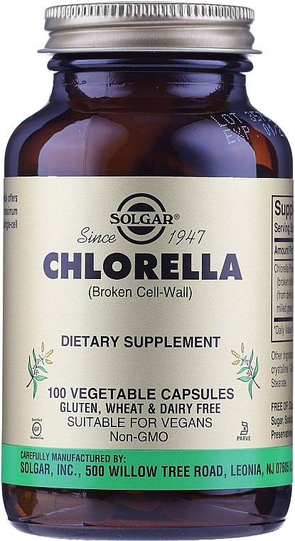 Дієтична добавка 520mg - Solgar Chlorella Dietary Suplement — фото N1