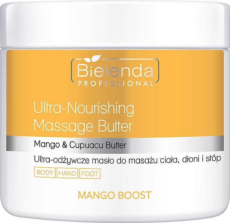 Ультраживильна олія для масажу тіла, рук і ніг - Bielenda Professional Mango Boost Ultra-Nourishing Massage Butter — фото N1