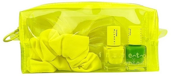 Набір - Inuwet Yellow Neon Beauty Mania Kit (nail/polish/5ml*2+acc/1pcs+bag/1pcs) — фото N1