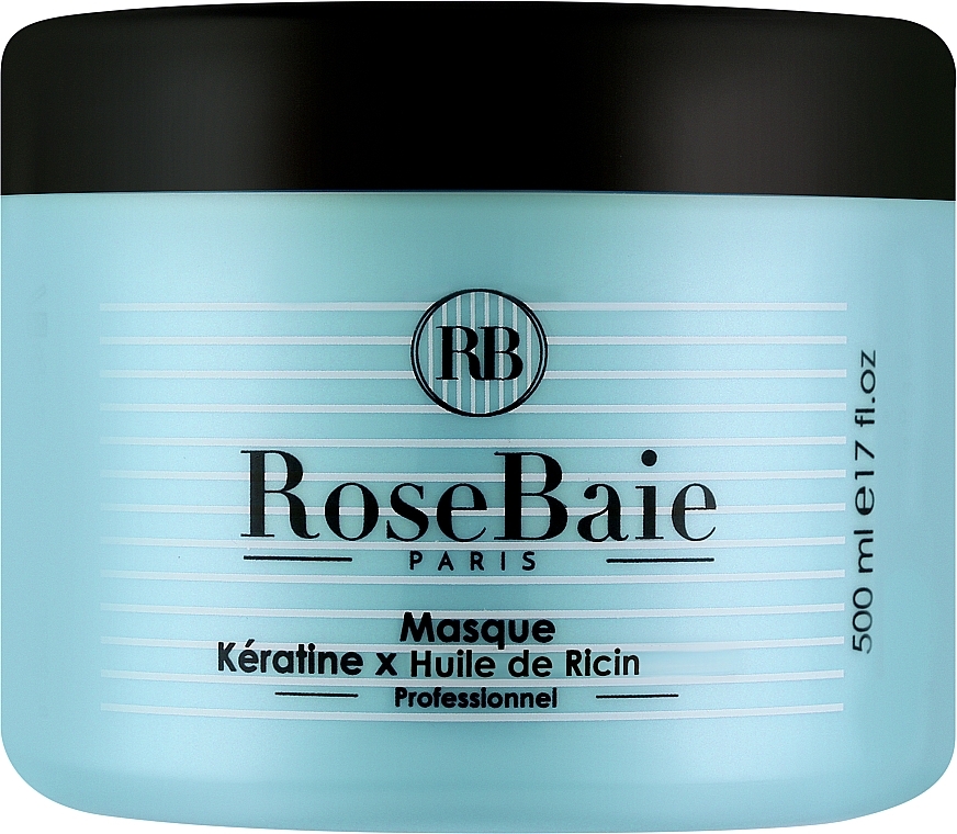 Маска для волосся "Кератин і касторова олія" - RoseBaie Keratin & Castor Oil Mask — фото N1