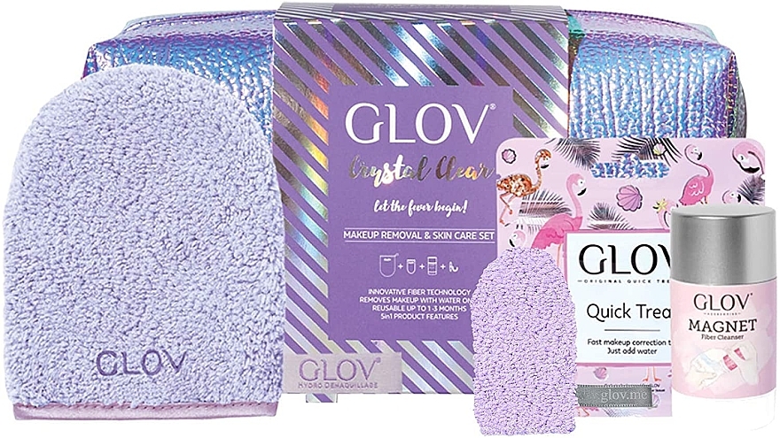 Набір - Glov On-The-Go Crystal Clear (glove/mini/1pcs + glove/1pcs + stick/40g + hanger/1pcs + bag) — фото N1