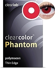 Цветные контактные линзы "Red Vampire", 2 шт. - Clearlab ClearColor Phantom — фото N1
