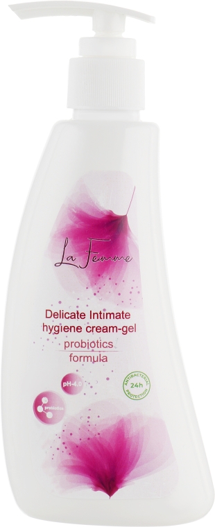 Делікатний крем-гель для інтимної гігієни з пробіотиками - J'erelia LaFemme Delicate Intimate Hygiene Cream-gel Probiotics Formula — фото N1