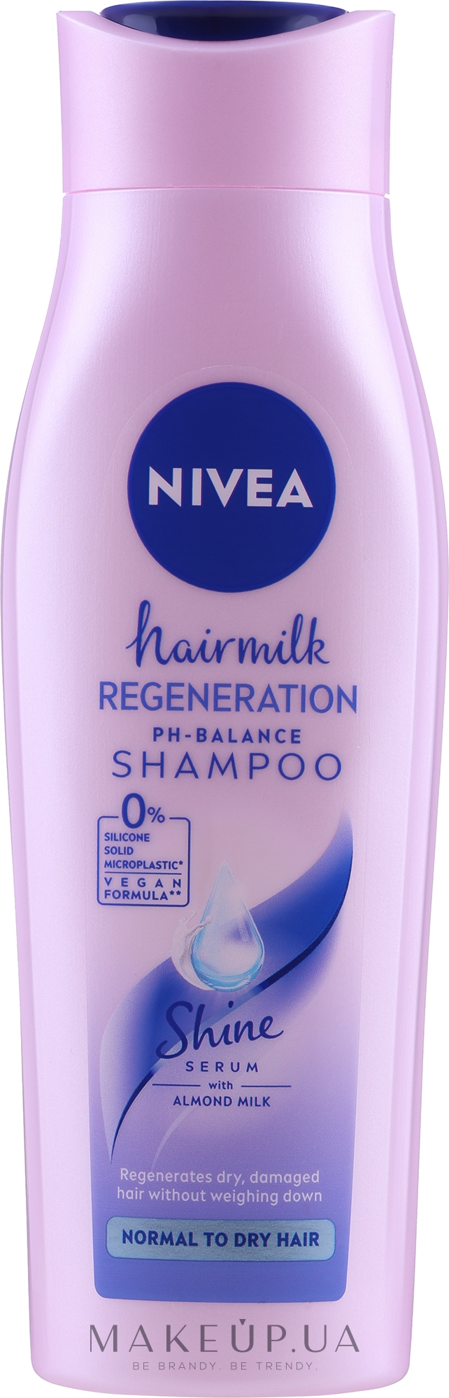 Шампунь-уход для волос нормальной толщины «Молочко для волос» - NIVEA Hairmilk Regeneration Shampoo — фото 250ml