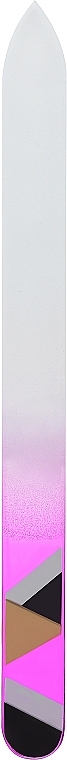 Пилочка для ногтей "Szklany M-Wzory", 74684, бордовая - Top Choice — фото N1