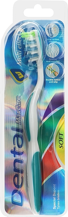 Зубна щітка "Multi Effect", м'яка, м'ятна - Dental Toothbrus — фото N1