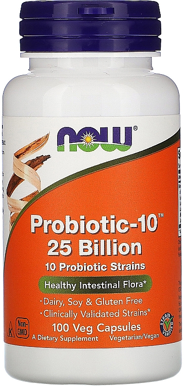 Пробиотик-10, 25 миллиардов - Now Foods Probiotic-10, 25 Billion — фото N1