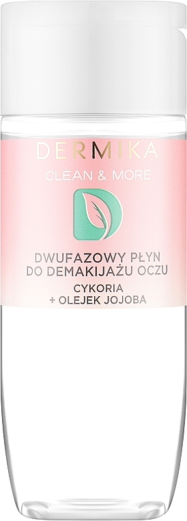 Двофазний засіб для зняття макіяжу з очей, цикорій + олія жожоба - Dermika Clean & More — фото N1